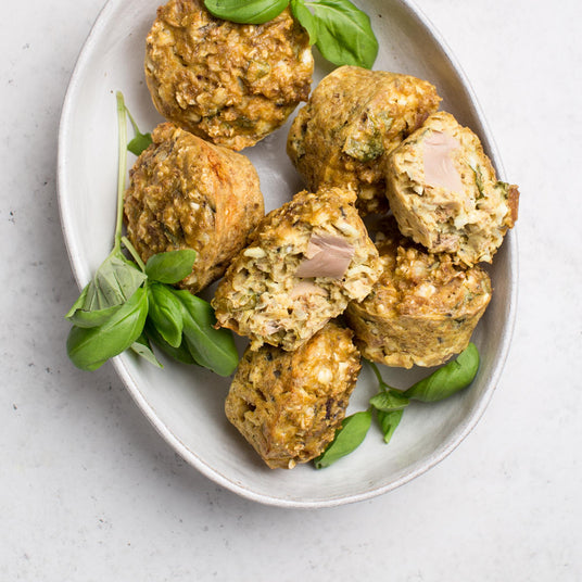 Thunfischmuffins mit Basilikum